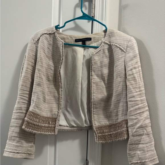 White House Black Market Jackets & Blazers - Cream cropped Blazer